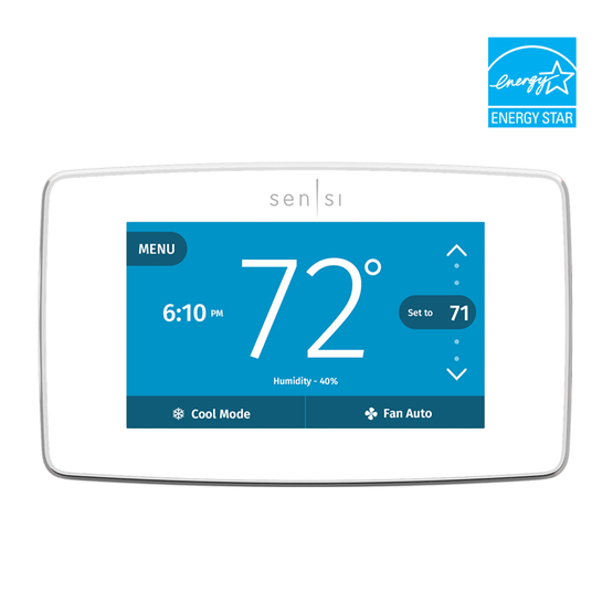 Sensi Touch Smart Thermostat, White, With Remote Access- Rogers Supply